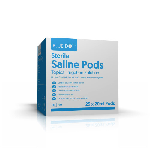Blue Dot Eye Wash Pods, Pack of 25