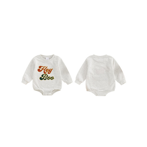 (0-3 Months, Light Grey) Φούτερ αγοριών/κοριτσιών, Halloween κορμάκια φθινοπώρου. 1
