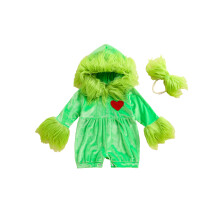 (0-6 Months, Green) Combinaison bébé Noël tenue nouveau-né.