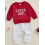 (6-12 Months, Red) Conjunto de roupa para recém-nascidos. 4