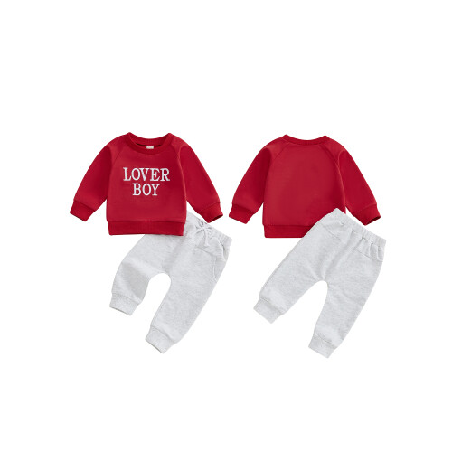 (12-18 Months, Red 1) Conjunto de roupa para recém-nascidos. 1