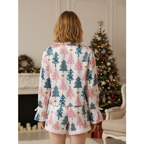 (XL, Pink Christmas Tree) Ensemble pyjama de Vêtement intérieur. 1