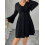 (XL, Black) Robe noire grande soirée décontractée 6