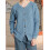 (L, Light Blue) Gilet cardigan décontracté en maille 4