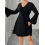 (XL, Black) Robe noire grande soirée décontractée 3