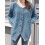 (L, Light Blue) Gilet cardigan décontracté en maille 7