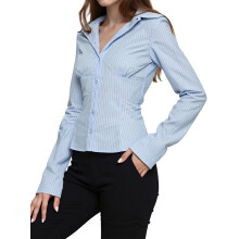 (M, Beige) Chemise rayée pour pour l'automne