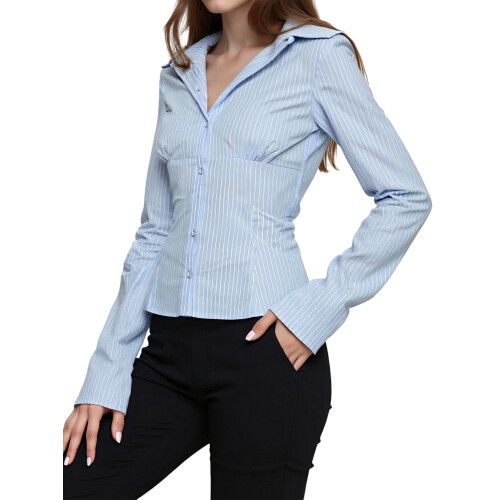 (M, Beige) Chemise rayée pour pour l'automne