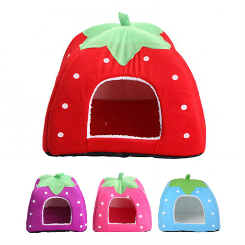 Κρεβάτια & Έπιπλα Σκύλου AUQ, Κρεβάτι Σκύλου Strawberry Calming, Κρεβάτια Κατοικίδιων, Μπλε, 1