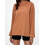 (M, Orange) Womens Knitted Tops Lantern Long Sleeve Half Turtleneck Loose Fitted Solid Color Pullover Sweater 4