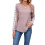 (XL, Pink) Damskie bluzki z codzienne koszule 1