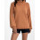 (M, Orange) Womens Knitted Tops Lantern Long Sleeve Half Turtleneck Loose Fitted Solid Color Pullover Sweater 5