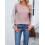 (XL, Pink) Damskie bluzki z codzienne koszule 5