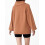 (M, Orange) Womens Knitted Tops Lantern Long Sleeve Half Turtleneck Loose Fitted Solid Color Pullover Sweater 8