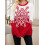 (L, Red) Damen-Herbstpullover, locker geschnitten, Rundhalsausschnitt, Weihnachtsstrickwaren. 5