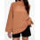 (M, Orange) Womens Knitted Tops Lantern Long Sleeve Half Turtleneck Loose Fitted Solid Color Pullover Sweater 6