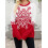 (L, Red) Damen-Herbstpullover, locker geschnitten, Rundhalsausschnitt, Weihnachtsstrickwaren. 4