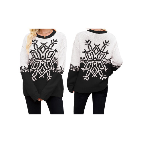 (S, Black) Pull ample d'automne pour Noël 1