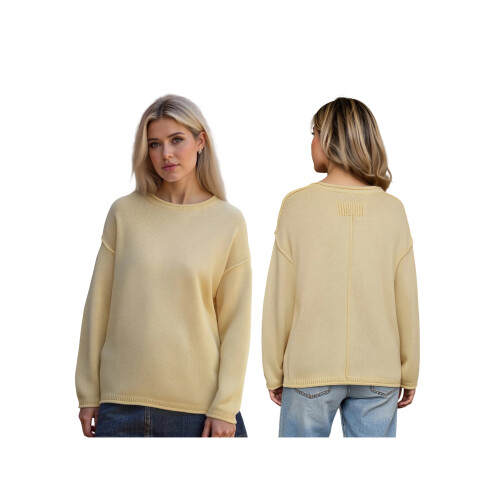 (L, Light Yellow) Pull ample et Style streetwear. 1
