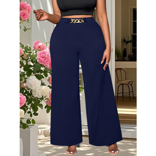 (XL, Navy Blue) Plus Size Γυναικεία Καθημερινή Χρήση 1