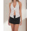(XL, White) Débardeurs dos nu chemises d'été 3