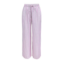 (S, Pink) Damen-Herbsthose mit Streifen, lässig, locker geschnitten, stylisch, elastischer Bund, gerades Bein