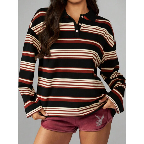 (L, Mixed Color) T-shirt da donna, per l'autunno. 2