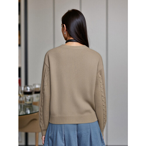 (L, Khaki) Pull en maille pour l'automne 1