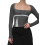 (M, Dark Grey) Női csipkés patchwork pólók, blúzok 1
