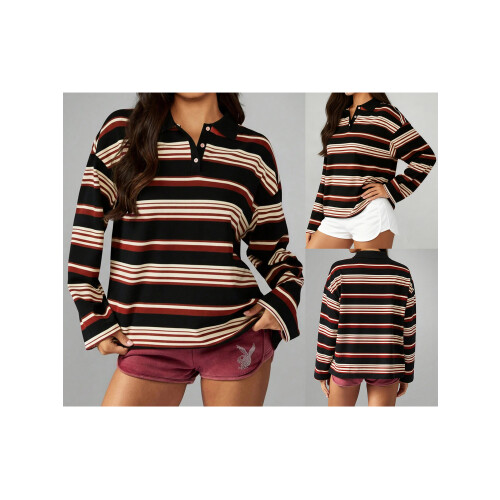 (L, Mixed Color) T-shirt da donna, per l'autunno. 1