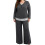 (XXL, Dark Grey) Ensemble 2 pièces pantalon ample. 1