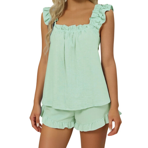 (S, Mint) Conjunto de pijama de casa.