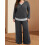 (XXL, Dark Grey) Ensemble 2 pièces pantalon ample. 3