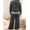 (XXL, Dark Grey) Ensemble 2 pièces pantalon ample. 8