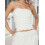 (M, Ivory) Haut bandeau uni sans bretelles. 5