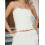 (M, Ivory) Haut bandeau uni sans bretelles. 6