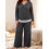 (XXL, Dark Grey) Ensemble 2 pièces pantalon ample. 5
