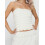(L, Ivory) Haut bandeau uni sans bretelles. 3