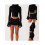 (S, Black) Top corto da e autunno. 2