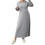 (XXXXL, Gray) Γυναικείο Μονόχρωμο Φόρεμα Μακρύ, Αέρινο 1