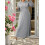 (XXXXL, Gray) Γυναικείο Μονόχρωμο Φόρεμα Μακρύ, Αέρινο 4