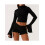 (S, Black) Top corto da e autunno. 4