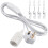 DiCUNO E27 Lampholder, Pendant Light Ceiling Lighting Fitting, Suspended Pendant Light Fitting Kit, White, 4M, 1Pack 1