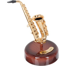 Saxofonspeldosa, altsaxofonmodell med roterande bas, klassisk speldosa heminredning för pojkar och flickor musiker
