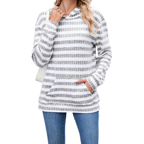 (XXL, Gray) Sweat à capuche avec poche.