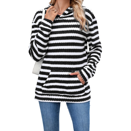 (XXL, Black) Sweat à capuche avec poche.