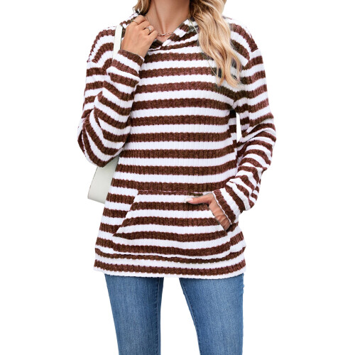 (XL, Maroon) Sweat à capuche avec poche.