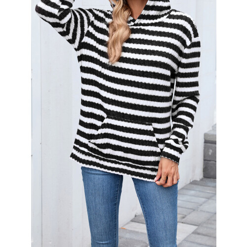 (M, Black) Sweat à capuche avec poche. 2