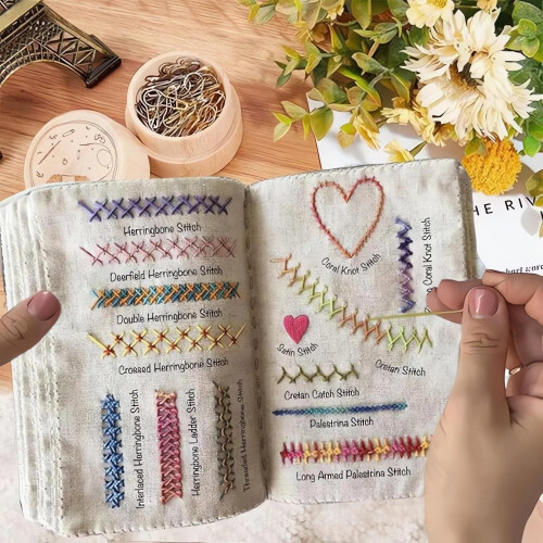 Kit de broderie cu instrumente și tutoriale 1