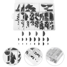 Crescent sleutelset, assortiment halvemaanvormige sleutelgaten, zilverkleurig.